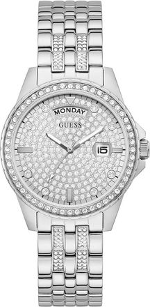 Guess Dames Horloge met Armband - Dames - Horloges - Grijs - ONE Size - Accessoires