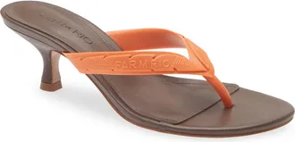 Farm Rio Rob Kitten Heel Sandal in Walnut at Nordstrom, Size 8.5