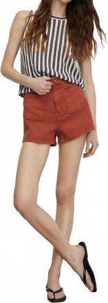 Veronica Beard Elijah Denim Short In Rust