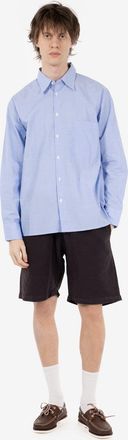 Universal Works Square pocket shirt sky