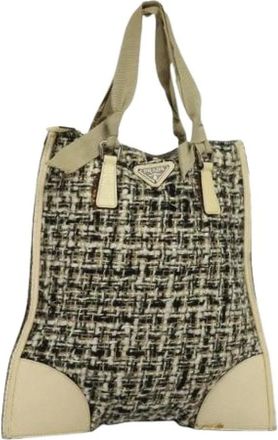 Prada Pre-owned Wool Handtas - Dames - Vintage Shopper - Veelkleurig - ONE Size - Wol - Vintage