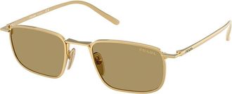 Prada PR D52S 5AK70G Mens Sunglasses Gold Size 49