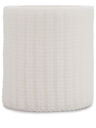 Brunello Cucinelli ribbed knit effect large wax lantern - White