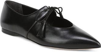 Favorite Daughter Lily Mary Jane Flat in Black Leather at Nordstrom, Size 9.5