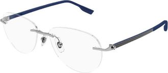 Montblanc MB0186O 002 Silver 56mm