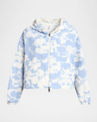 Moncler Noisetier Floral Hooded Jacket