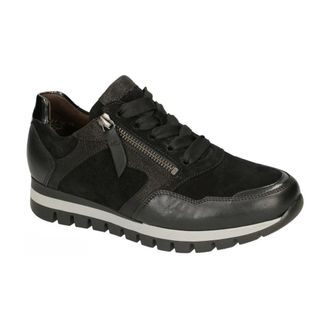Gabor Schoenen, Dames, Zwart, 37 EU, Leer, Sneaker Low