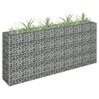 vidaXL Gabion Raised Bed Galvanized Steel 70.9x11.8x35.4, 145635