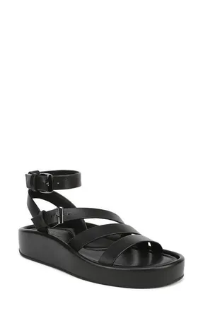 Naturalizer So Sweet Platform Ankle Strap Sandal in Black at Nordstrom, Size 8.5