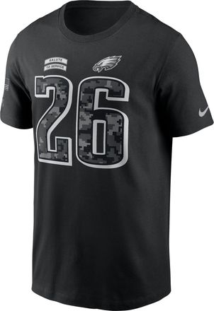 Nike Saquon Barkley Philadelphia Eagles Salute to Service Nike Mens NFL T-Shirt in Black | N19900AF3R-RUW