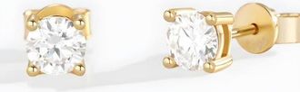 Mint & Lily Classic Cubic Zirconia Stud Earrings in Gold at Nordstrom, Size Medium