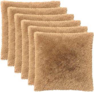 vidaXL Funda De Almohada 6 Pcs Heerlen Topo 55 X 55 Cm Fleece Pv Vidaxl
