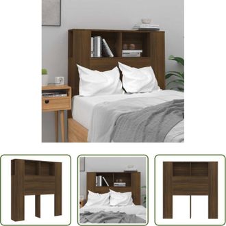 vidaXL Testiera con scomparti - Testiera con Scomparti Rovere Marrone 100x18,5x102,5 cm