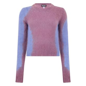 Diesel Moderne en Casual Trui - Dames - Ronde hals truien - Roze - XS - Wol - Truien & Vesten