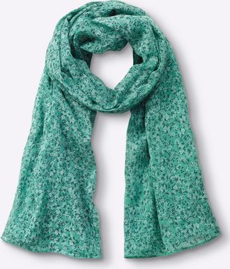 Heine Modeschal HEINE, Damen, gr&uuml;n (grasgr&uuml;n), Viskose, gemustert, Modet&uuml;cher Modeschal