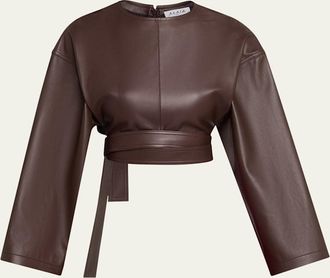 Alaia Belted Leather Top