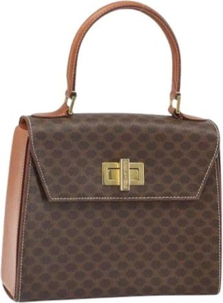 Celine Pre-owned Handbags, female, Brown, Size: ONE SIZE Pre-owned Vintage PVC Leather Hand Bag