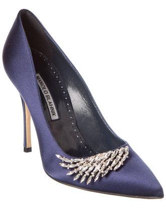 Manolo Blahnik Pluma 105 Satin Pump
