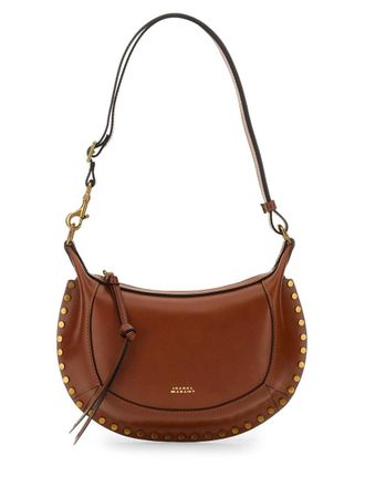 Isabel Marant Crescent-Shaped Shoulder Bag With Gold-Tone Studs
