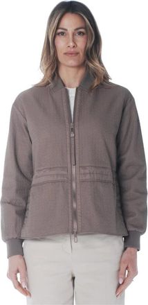 Duno Giubbino Bomber con Lavorazione Matellass&egrave; - Dames - Bomber jackets - Bruin - L - Jassen