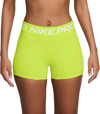 Nike Pro Shorts Womens Pace Green Dri-FIT Elastic Waist Performance KFC782