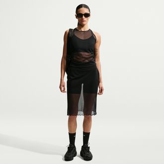 Nike Womens Nike Sportswear Slim Sheer Skirt in Black | IR1678-010