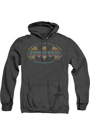 Gildan Batman Aztec Fill Adult Heather Hoodie / Hooded Sweatshirt