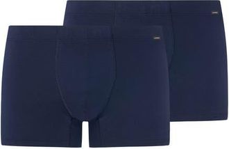 Hanro Cotton Essentials 2-Pack Cotton Boxer Briefs With Covered Waistband in Deep Navy/Deep Navy at Nordstrom, Size Xx-Large