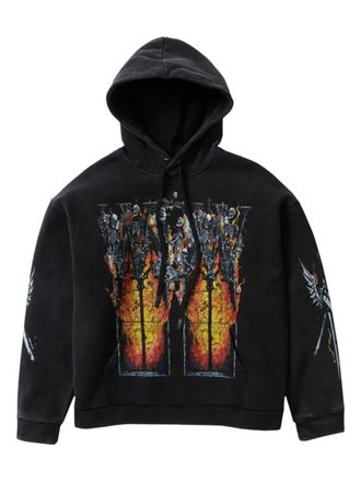 Who Decides War by Ev Bravado Ember Chapel hoodie - Black