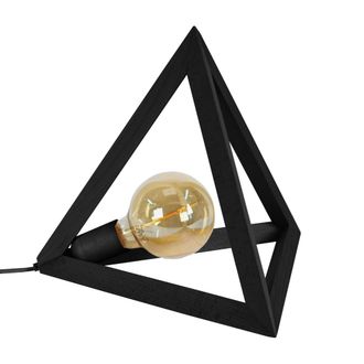 Tosel L&aacute;mpara de mesamadera Alt.30cm negro Pantalla: bois negro