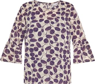 Usha Blouse Dames Beige Veelkleurig