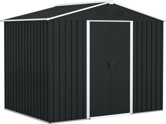 OUTSUNNY Caseta De Jard&iacute;n De 3,6m&sup2; 236x174x190 Cm Cobertizo Exterior Para Almacenar Herramientas Con Puertas Correderas 4 Ventanas Para Terraza Patio