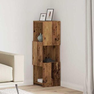 vidaXL vidaXL Mobile angolare Legno vecchio 30,5x30x95cm Legno multistrato