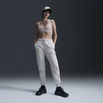 Nike Womens Nike Sportswear Phoenix Fleece Mid-Rise Sweatpants in Brown | FZ7626-104