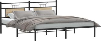 vidaXL Estructura De Cama Madera De Ingenier&iacute;a Roble Sonoma 160x200 Cm Vidaxl