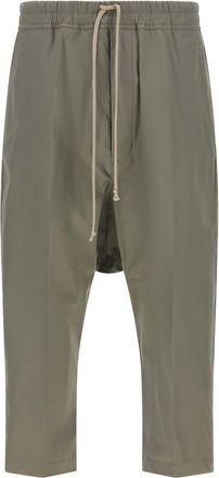 Rick Owens Drawstring Cropped Trousers - Sage Green