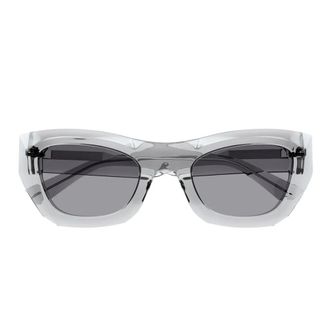 Bottega Veneta Sunglasses, female, Gray, 52 MM, Diamond Faceted Sunglasses