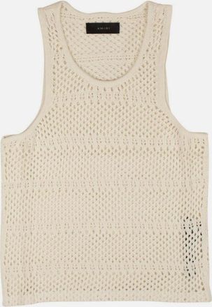 Amiri Boyfriend Crochet Tank Top- Ivory