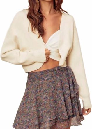 Dress Forum Sweater Shrug Cardigan In Ecru