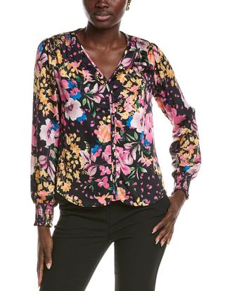 T Tahari V-Neck Blouse