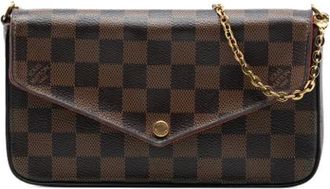 Louis Vuitton Pre-owned Clutches, female, Brown, Size: ONE SIZE Pre-owned Fabric Crossbody Clutch
