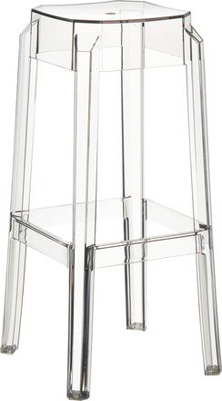 Clp Taburete de bar con reposapi&eacute;s en pl&aacute;stico transparente