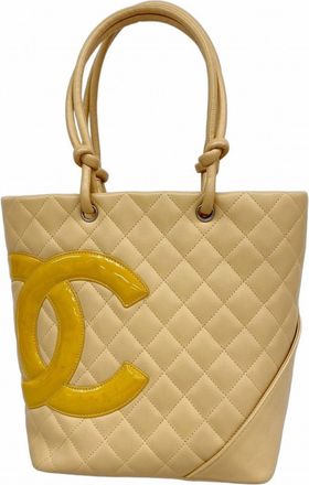 Chanel Beige Leather Tote Bag (Pre-Owned)