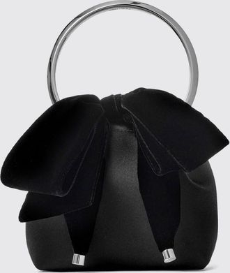 Jimmy Choo London Bon Bon Mini Bag in Velvet with Metallic Handle and Bow Detail