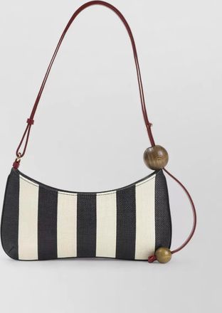 Jacquemus the bisou perle raffia shoulder bag