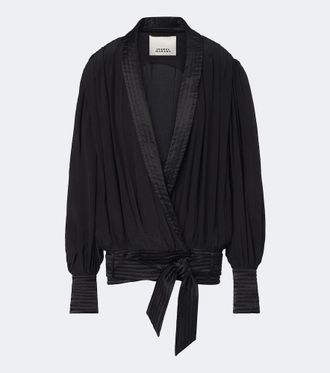 Isabel Marant Giacca Diljane in cr&ecirc;pe de chine di seta