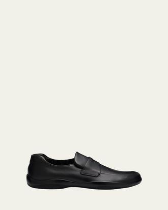 Prada Mens Toblach Calf Leather Loafers