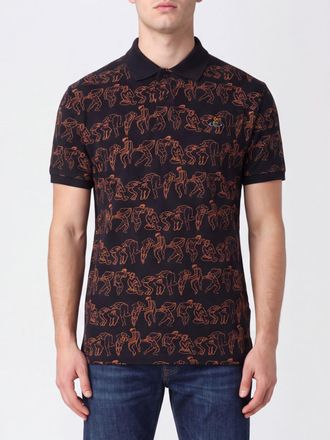 Vivienne Westwood Polo slim fit in cotone con logo Orb a contrasto