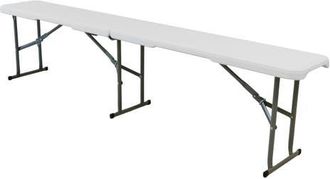 Elama 6 Foot Plastic Folding Bench in White at Nordstrom