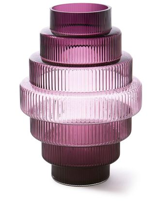 Pols Potten large Steps glass vase - unisex - glass - One Size - Pink